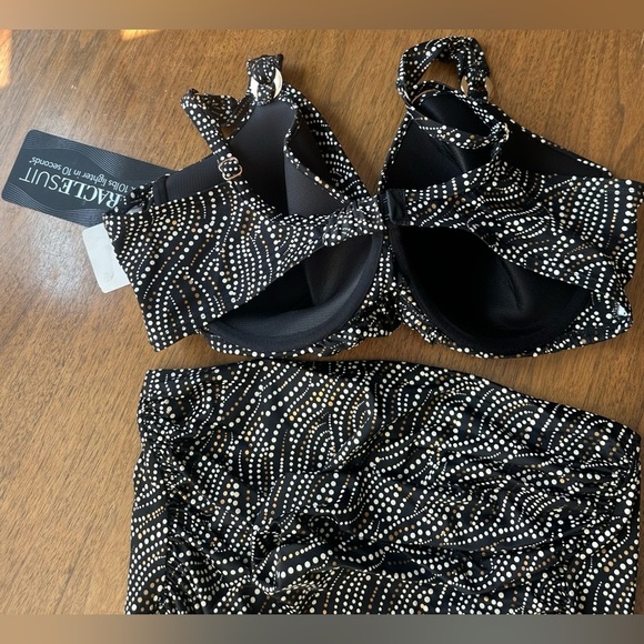 MIRACLESUIT 38DDD Size 14 Bronze Age Norma Jean Retro 2PC Plunging Slimming $208 - Picture 12 of 16